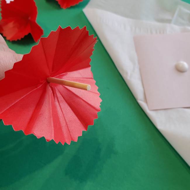 カーネーションの折り紙 本格的でリアルな花の作り方①花(23)