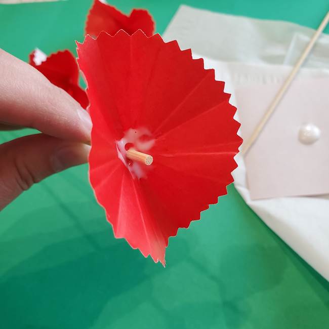 カーネーションの折り紙 本格的でリアルな花の作り方①花(25)