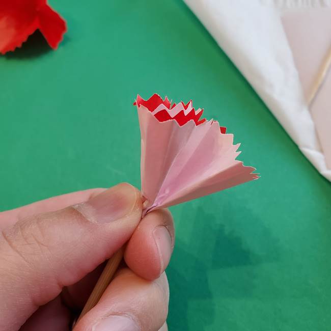 カーネーションの折り紙 本格的でリアルな花の作り方①花(26)