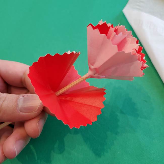 カーネーションの折り紙 本格的でリアルな花の作り方①花(33)