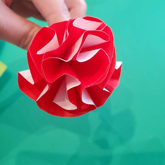 カーネーションの折り紙 本格的でリアルな花の作り方①花(35)