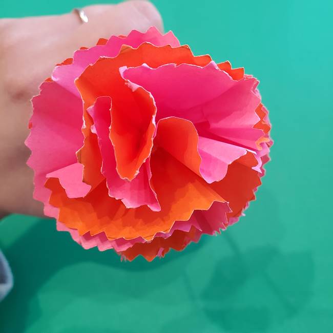 カーネーションの折り紙 本格的でリアルな花の作り方①花(36)