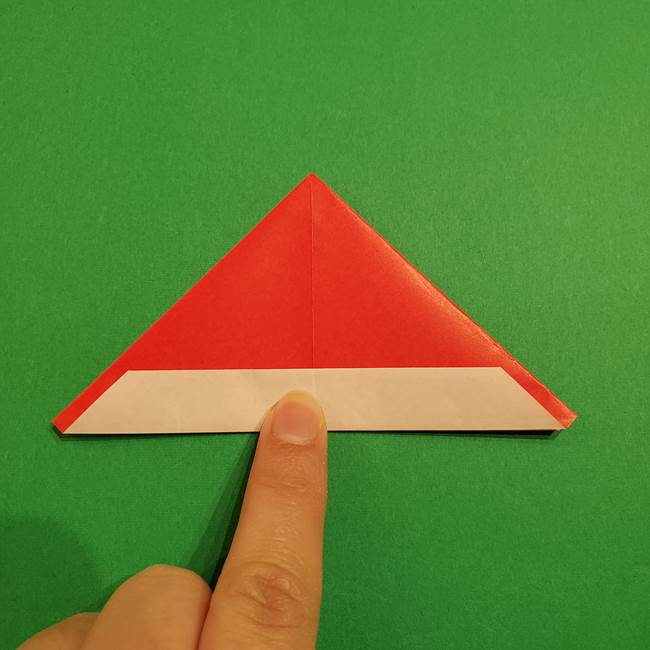 スイカの折り紙 両面とも三角になる作り方折り方(20)