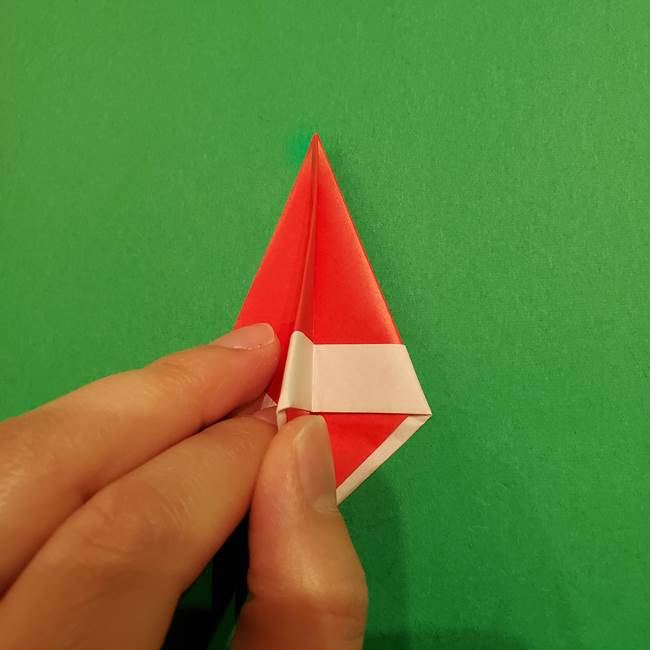 スイカの折り紙 両面とも三角になる作り方折り方(28)
