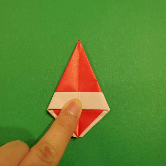 スイカの折り紙 両面とも三角になる作り方折り方(29)