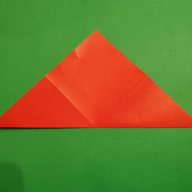 スイカの折り紙 両面とも三角になる作り方折り方(6)