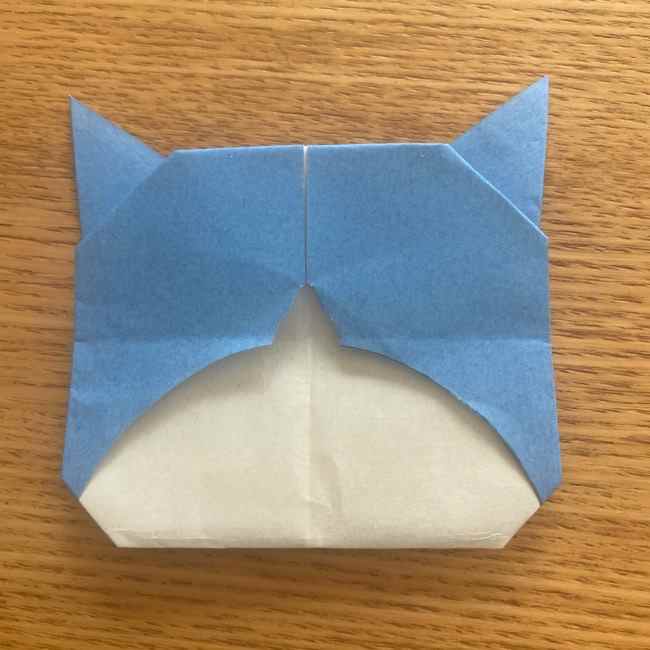 妖怪ウォッチの折り紙 デカニャンの折り方(顔)作り方 (27)