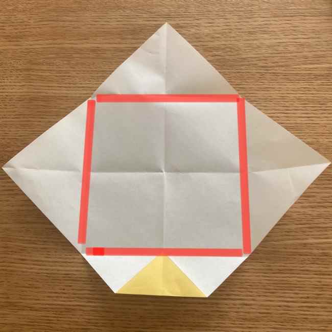 折り紙 パイナップルの簡単な作り方(実の折り方 (7)