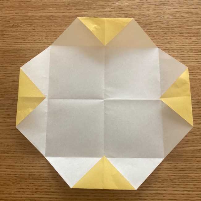 折り紙 パイナップルの簡単な作り方(実の折り方 (8)
