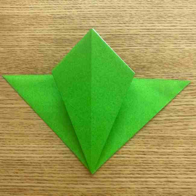 折り紙 パイナップルの簡単な作り方(葉の折り方) (11)