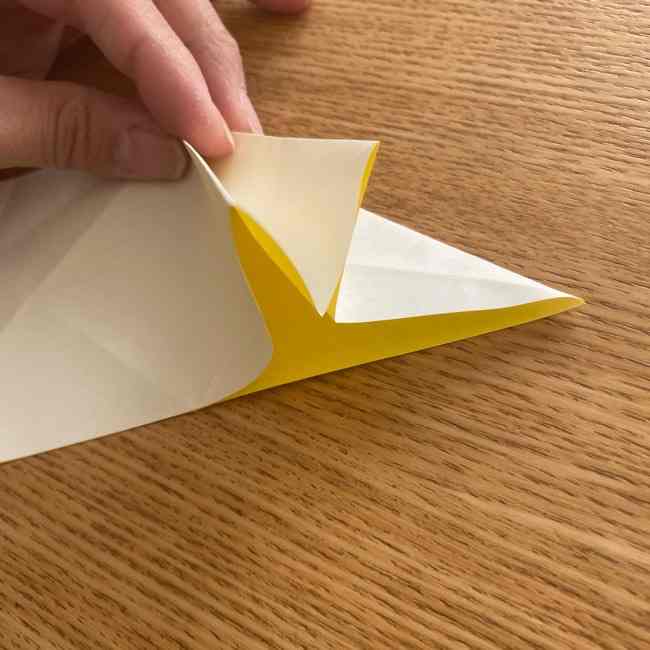 折り紙 皮むきバナナの折り方作り方(立体的) (14)