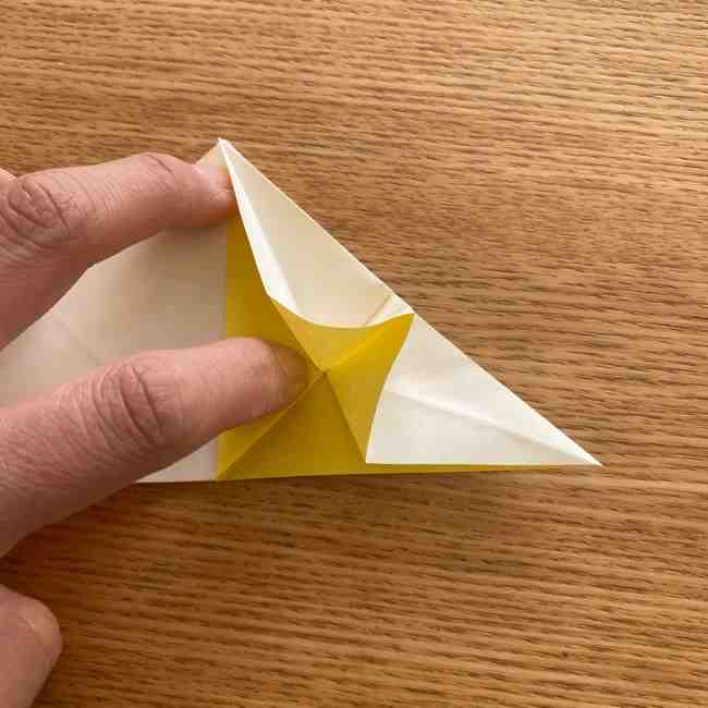 折り紙 皮むきバナナの折り方作り方(立体的) (17)