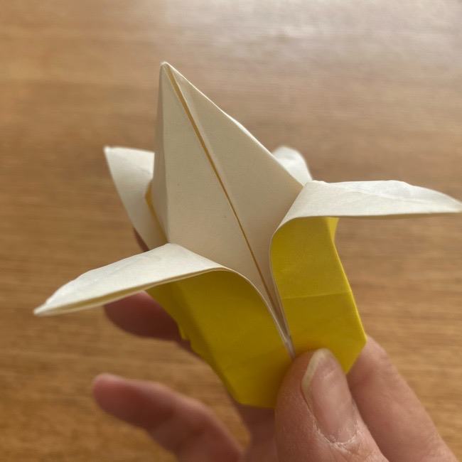 折り紙 皮むきバナナの折り方作り方(立体的) (33)