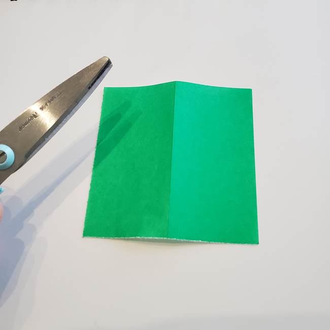 折り紙「カーネーションの葉っぱ」の折り方作り方①葉っぱ(3)