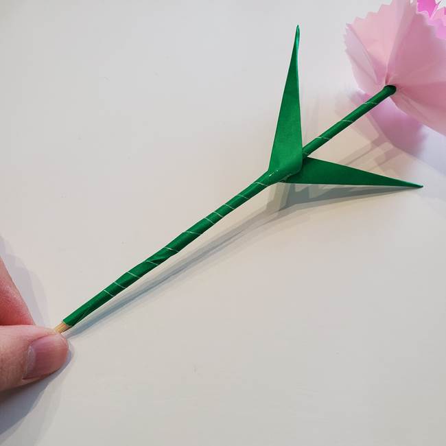 折り紙「カーネーションの葉っぱ」の折り方作り方②組み合わせ(13)