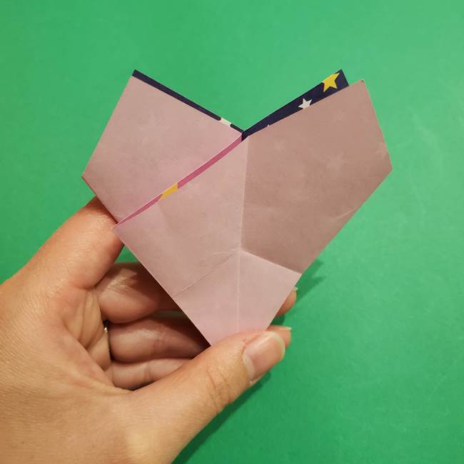 折り紙おもちゃ アイスクリーム カップの作り方折り方②カップ(28)