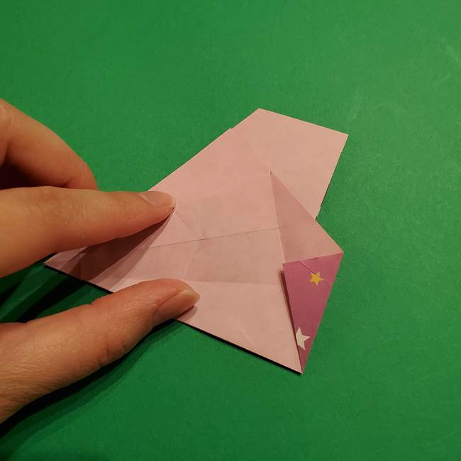 折り紙おもちゃ アイスクリーム カップの作り方折り方②カップ(46)