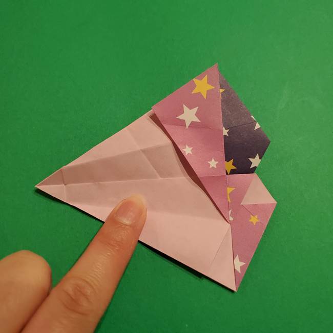 折り紙おもちゃ アイスクリーム カップの作り方折り方②カップ(48)
