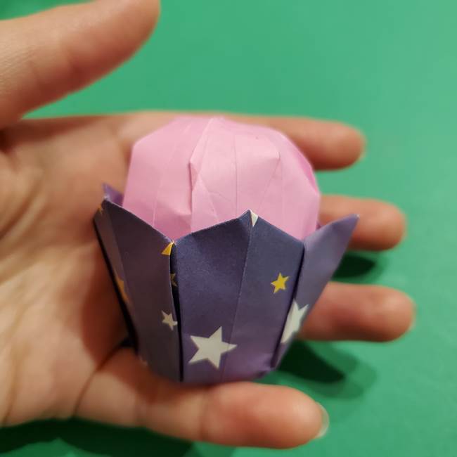 折り紙おもちゃ アイスクリーム カップの作り方折り方③完成(5)