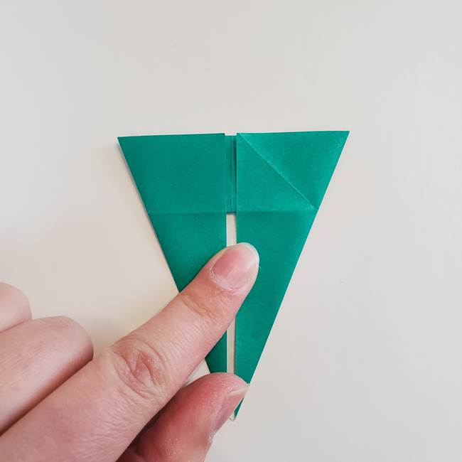 折り紙で朝顔の葉の折り方作り方(15)