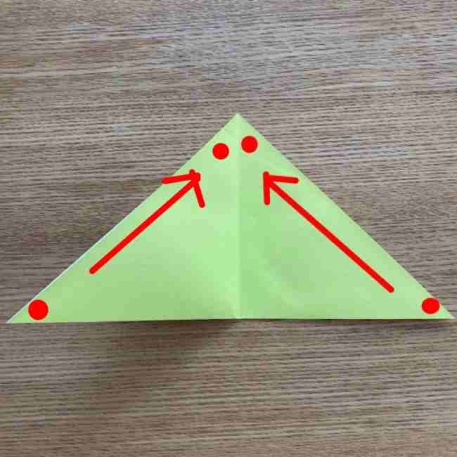 折り紙のキイロイトリの折り方作り方 (3)