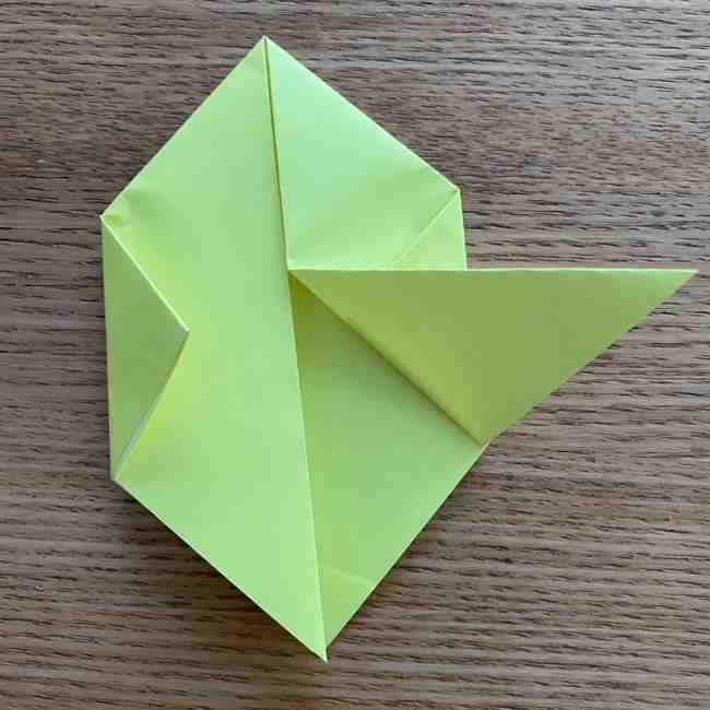 折り紙のキイロイトリの折り方作り方 (9)