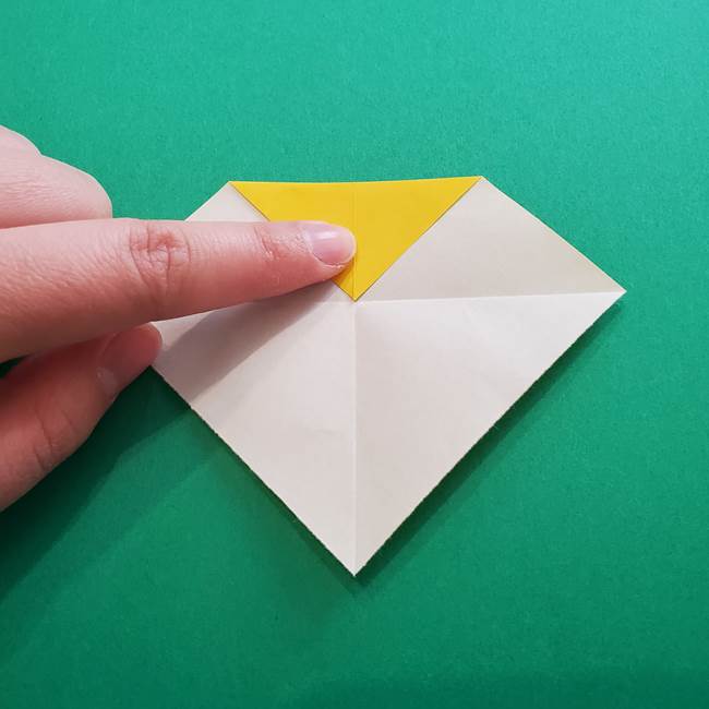 折り紙のダリア 16枚で立体的な折り方①上段(6)
