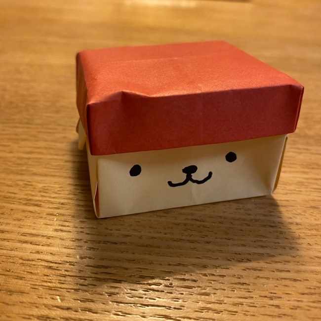 折り紙のポムポムプリン 立体的な箱＊折り方作り方 (67)