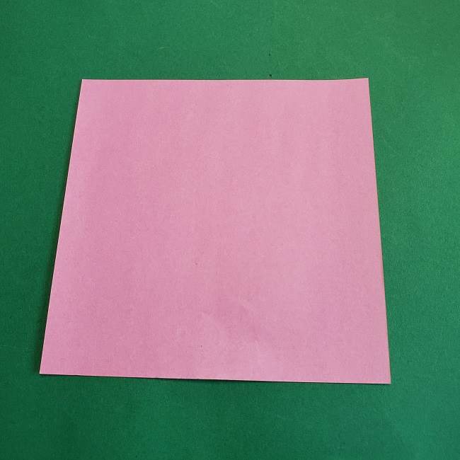 折り紙のポロンの作り方折り方①顔 (1)