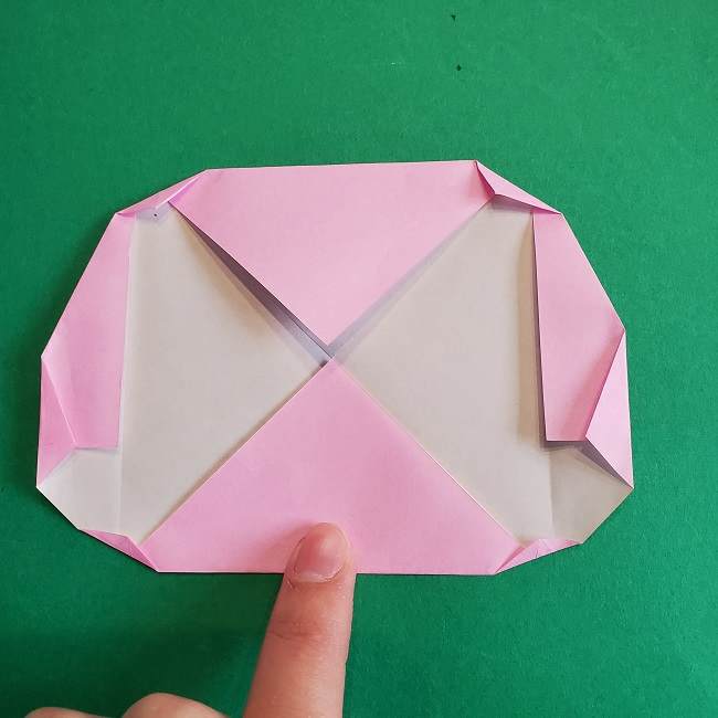 折り紙のポロンの作り方折り方①顔 (8)