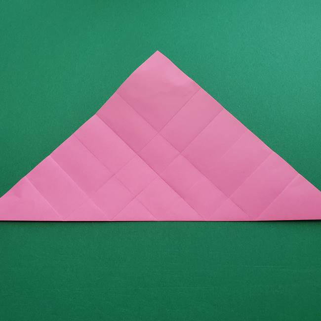 折り紙の花ダリア(12枚)の折り方作り方①折り筋(11)