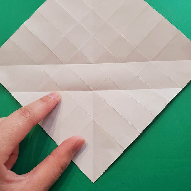 折り紙の花ダリア(12枚)の折り方作り方①折り筋(15)