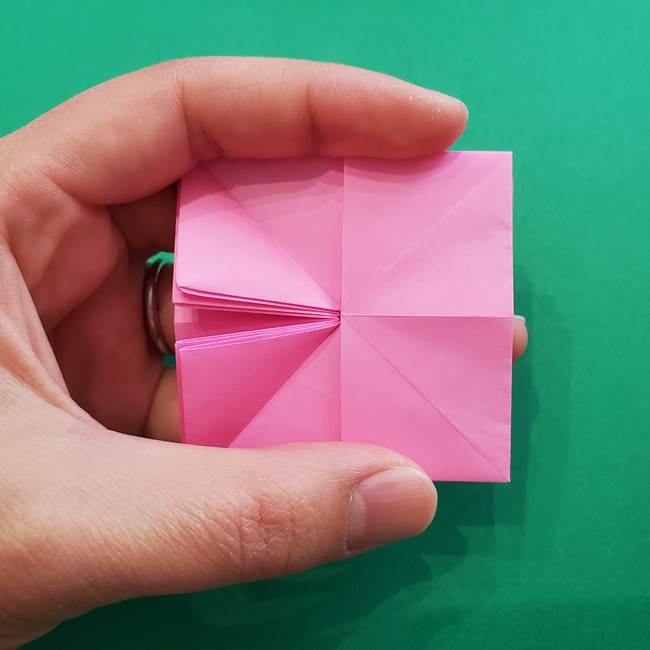 折り紙の花ダリア(12枚)の折り方作り方②折る(6)