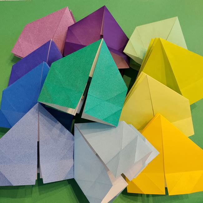 折り紙の花火 12枚でつくる意外と簡単な作り方折り方①パーツ(31)