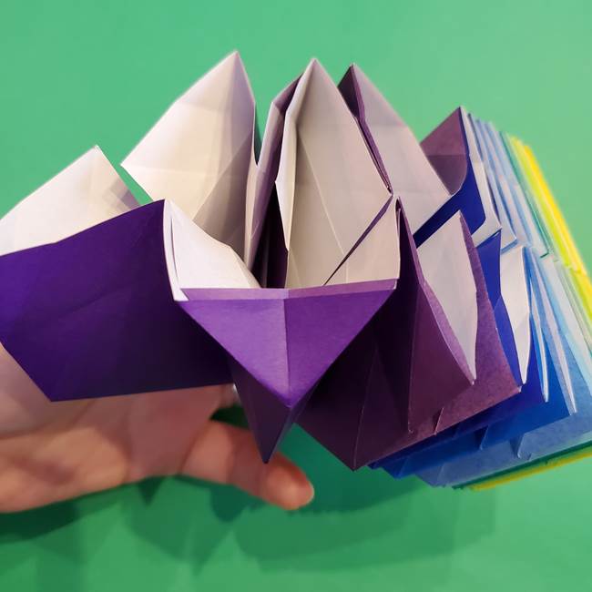 折り紙の花火 12枚でつくる意外と簡単な作り方折り方②組み立て(14)