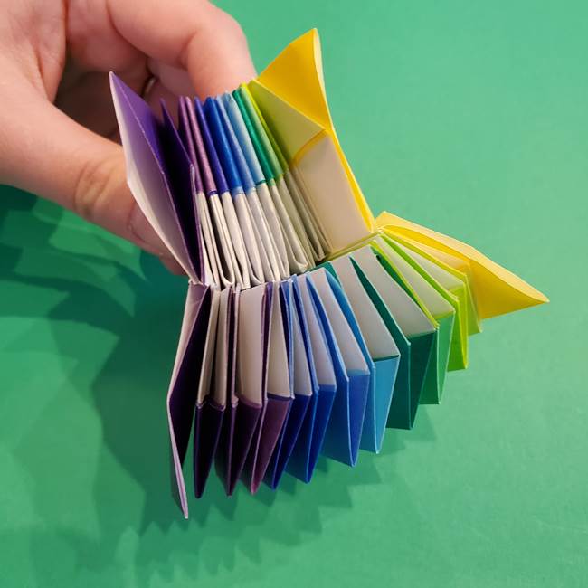 折り紙の花火 12枚でつくる意外と簡単な作り方折り方②組み立て(28)
