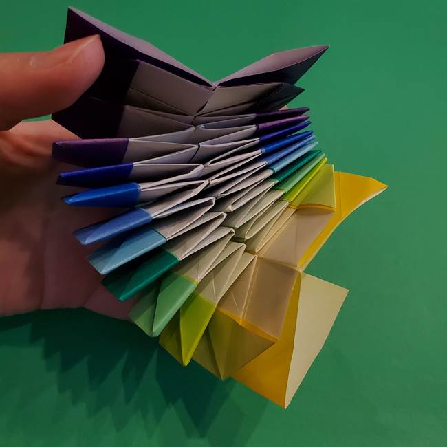 折り紙の花火 12枚でつくる意外と簡単な作り方折り方②組み立て(29)