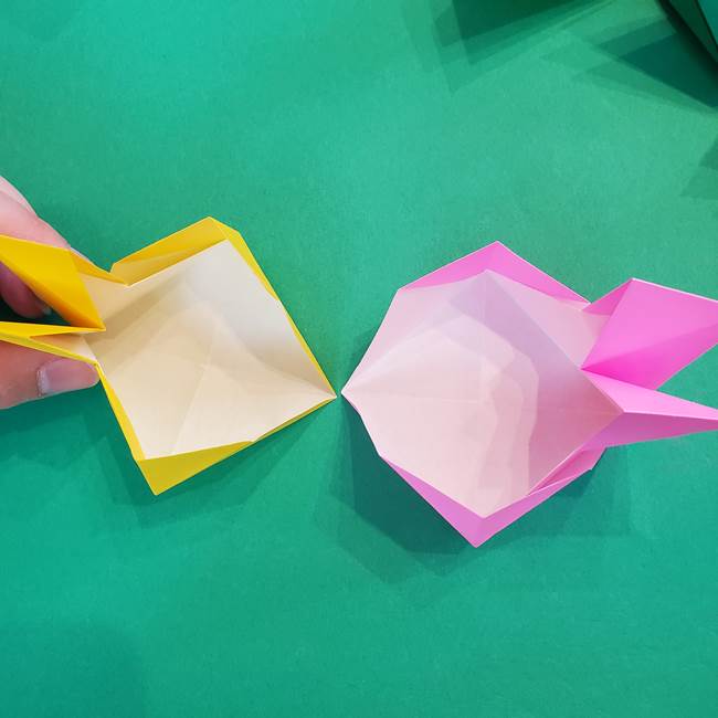 折り紙の花火 8枚でつくる簡単な折り方作り方②組み立て(5)