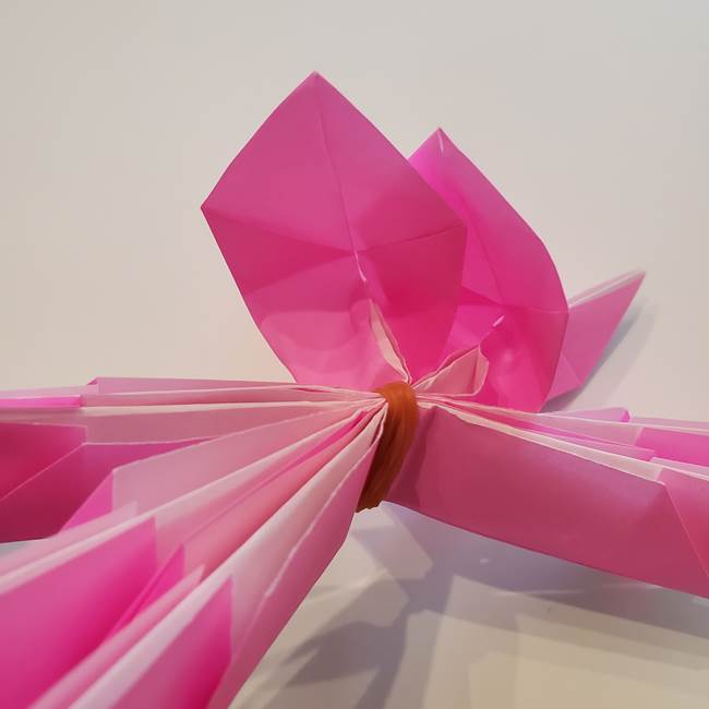 折り紙の蓮(ハス)の花☆立体的な作り方折り方③完成(18)