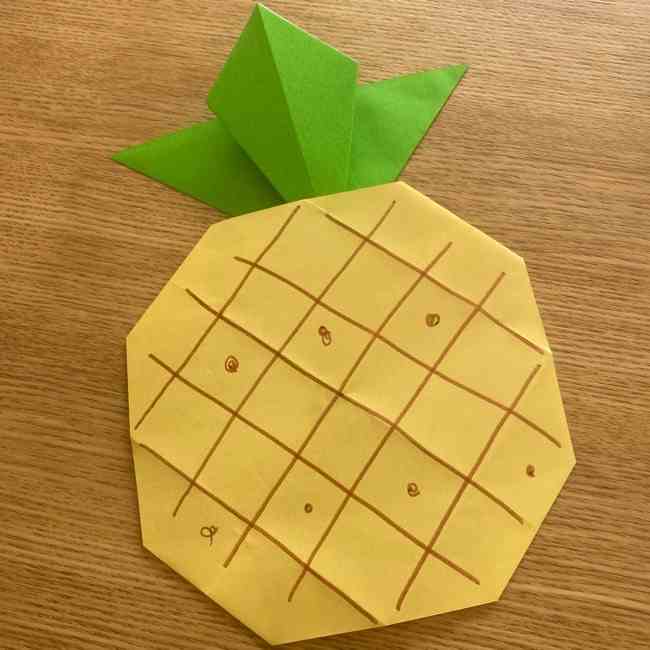 折り紙 パイナップルの簡単な作り方・折り方2