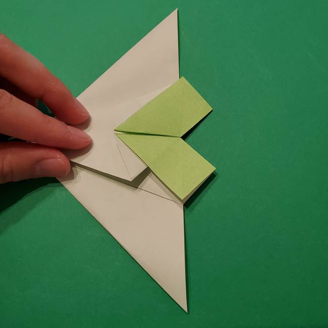 朝顔の折り紙 リースの作り方折り方①土台(32)