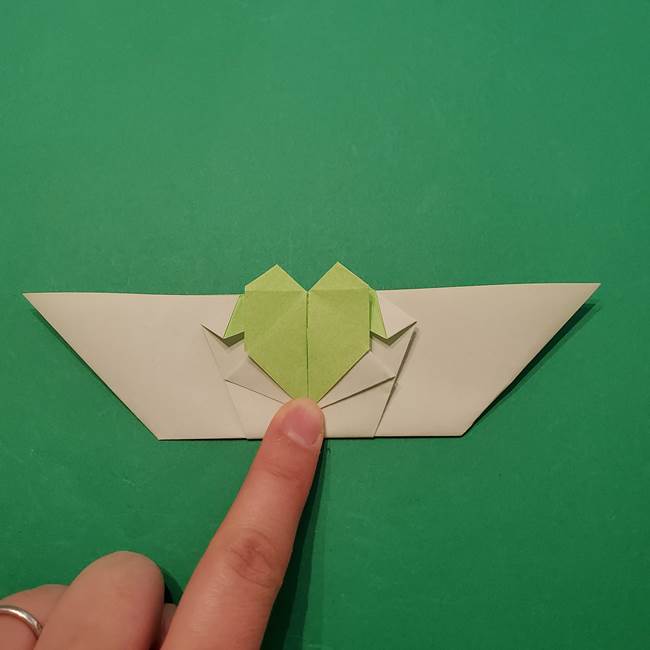朝顔の折り紙 リースの作り方折り方①土台(48)
