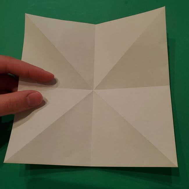 朝顔の折り紙 リースの作り方折り方①土台(9)