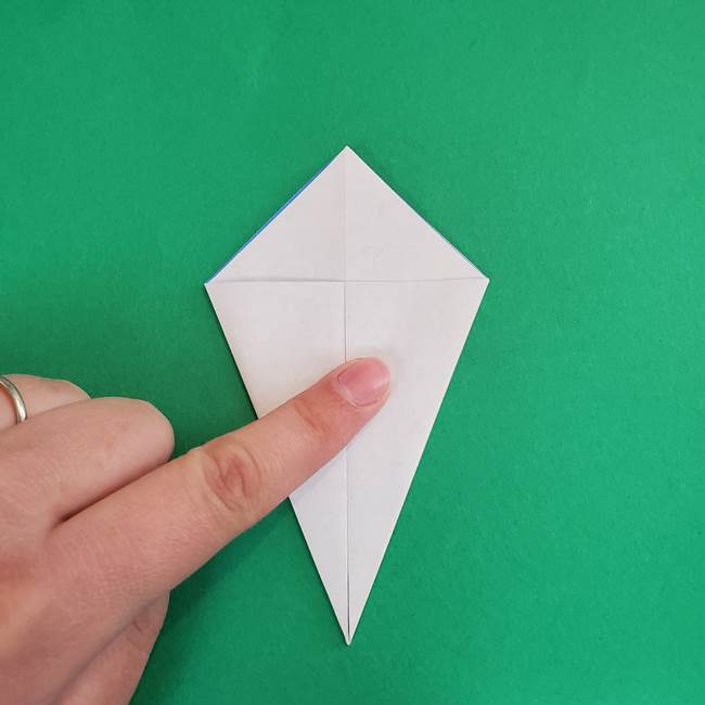 朝顔の折り紙 簡単で子供・幼児もつくれる作り方(10)