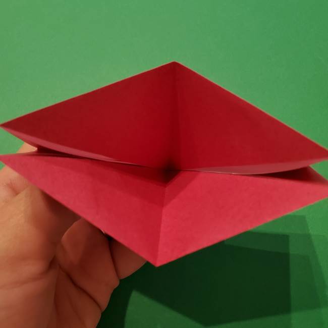 朝顔の折り紙 難しい立体的な折り方作り方(12)
