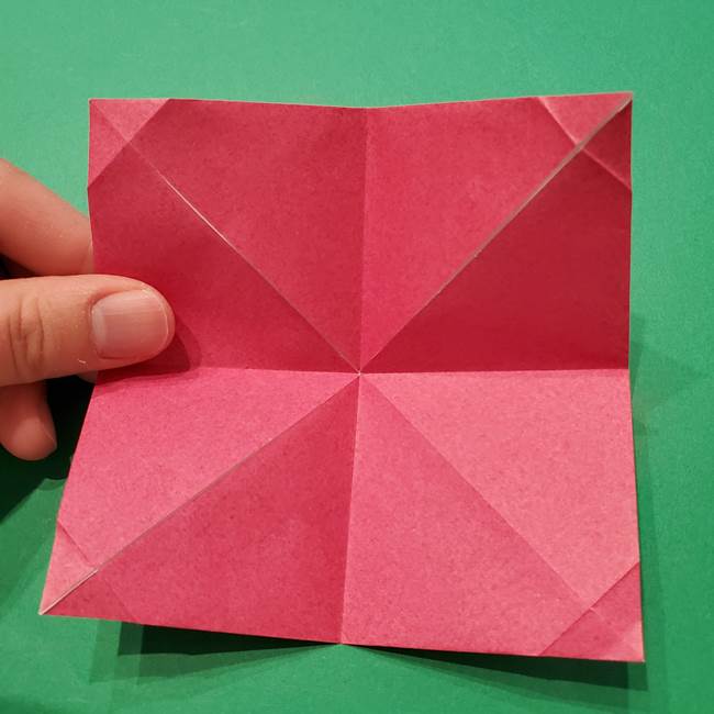朝顔の折り紙 難しい立体的な折り方作り方(21)