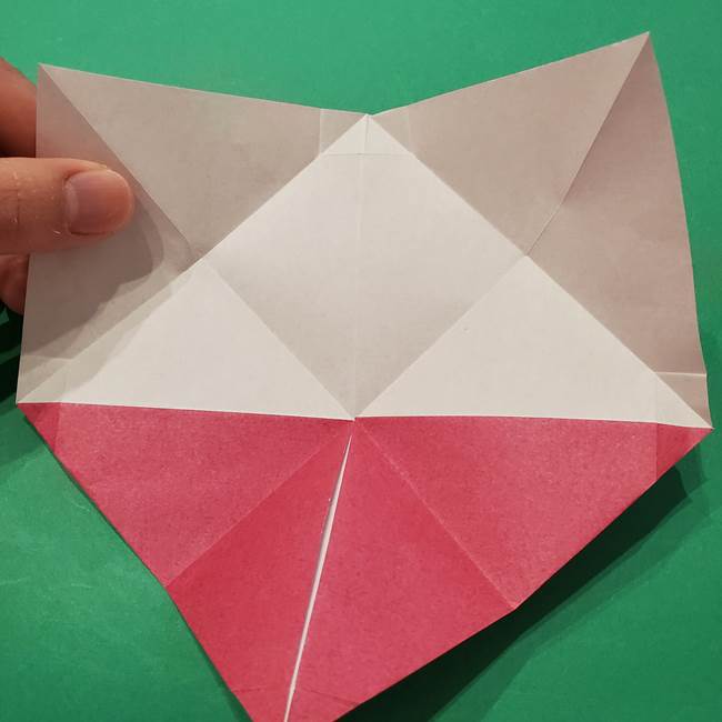 朝顔の折り紙 難しい立体的な折り方作り方(22)
