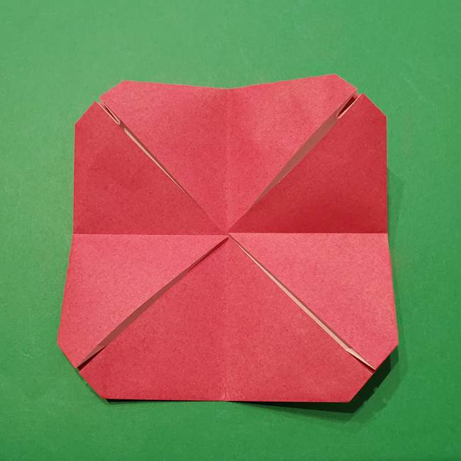 朝顔の折り紙 難しい立体的な折り方作り方(27)