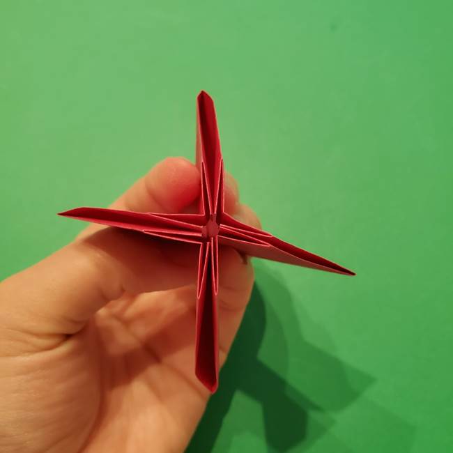 朝顔の折り紙 難しい立体的な折り方作り方(33)