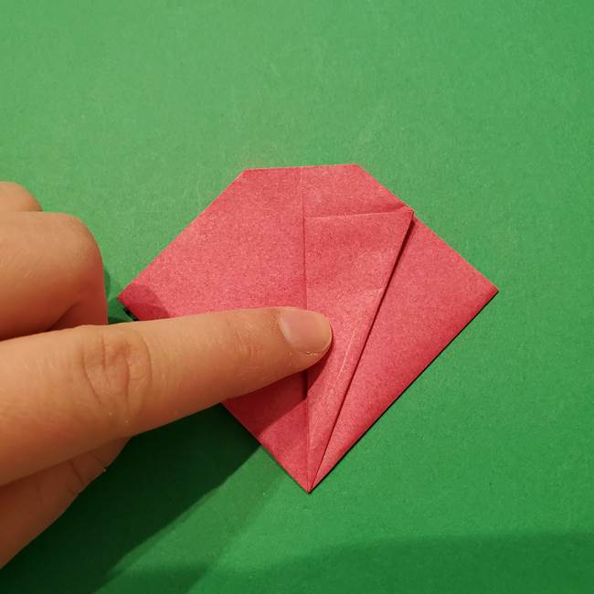 朝顔の折り紙 難しい立体的な折り方作り方(36)
